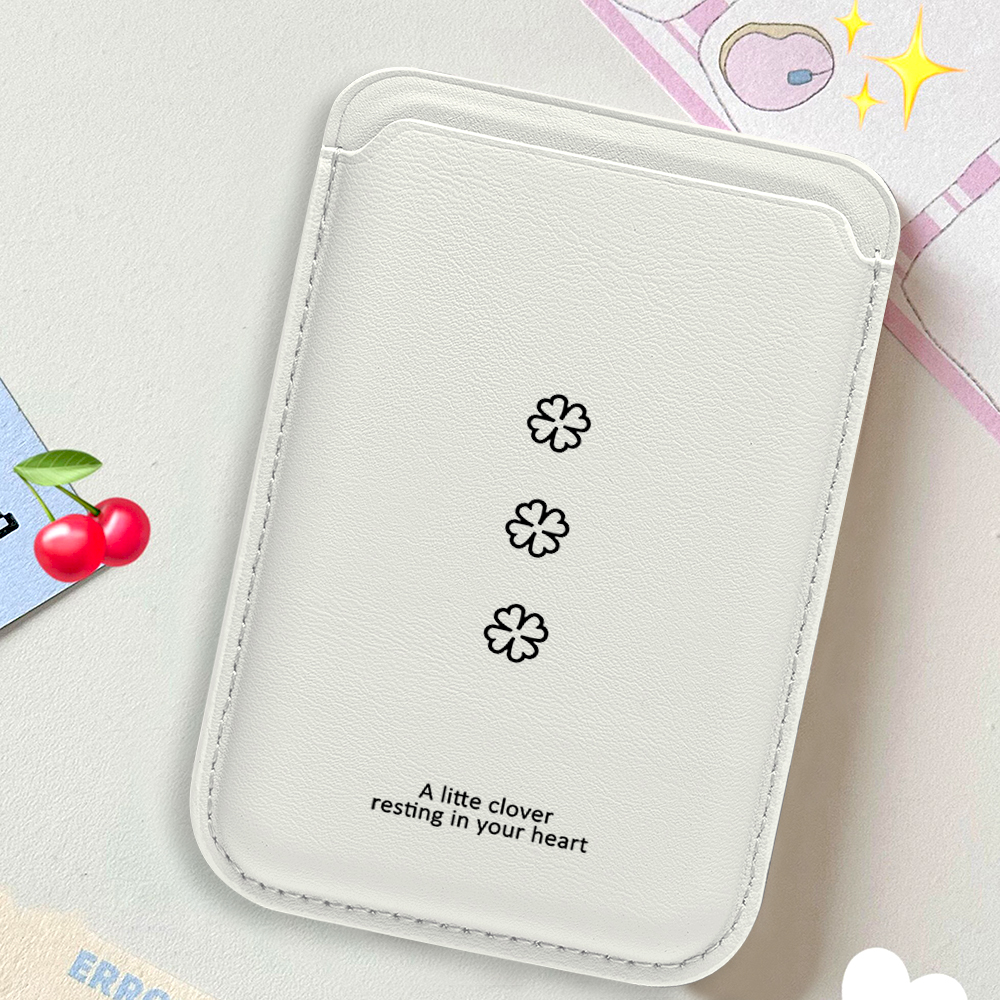 Card Case Minimalist - Lucky Clover Minimalist Phone Card Bag