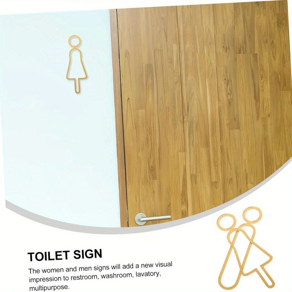 Acrylic Toilet Sign Sticker Me - Men Accessories Shop ulasan dan harga