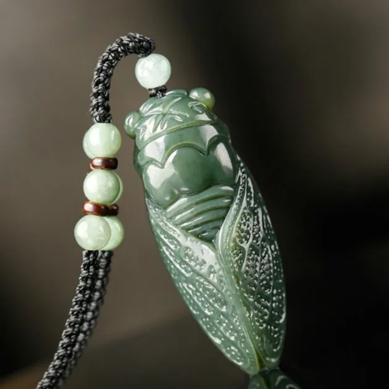 Natural Hetian Jade Cicada Pen - Men Accessories Wrist ulasan dan harga