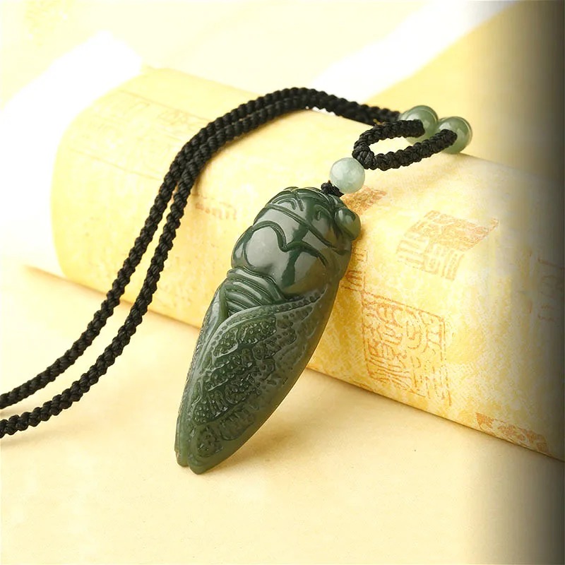 Natural Hetian Jade Cicada Pen - Men Accessories Wrist ulasan dan harga