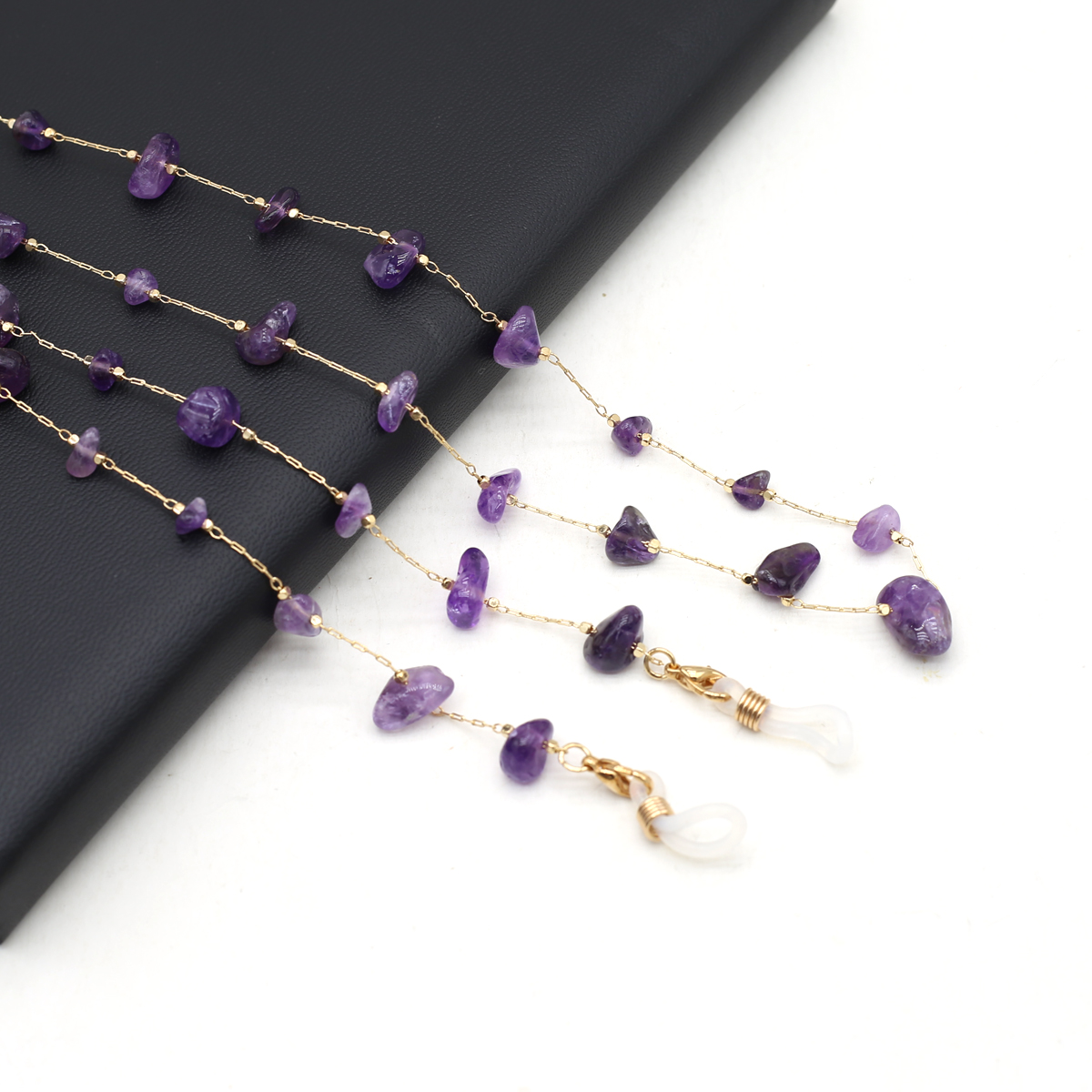 Natural Amethyst Stone Beaded  - Men'S Accessories Glasses ulasan dan harga