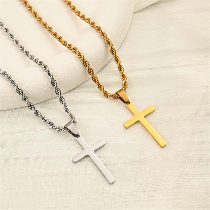 Unisex Cross Pendant Necklace  - Men Accessories Singapore ulasan dan harga