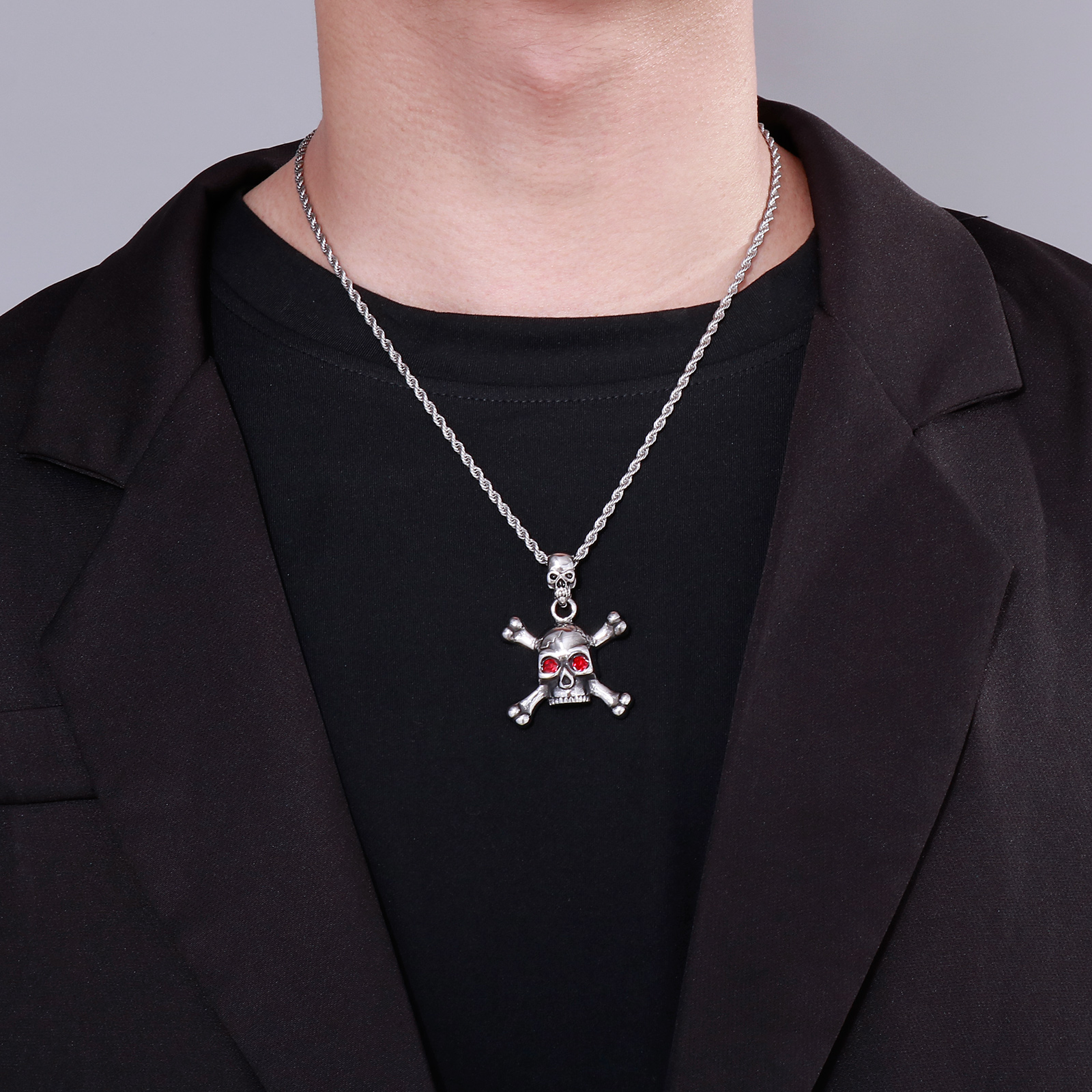 Fongten Stainless Steel Red Ey - Men Accessories Singapore ulasan dan harga