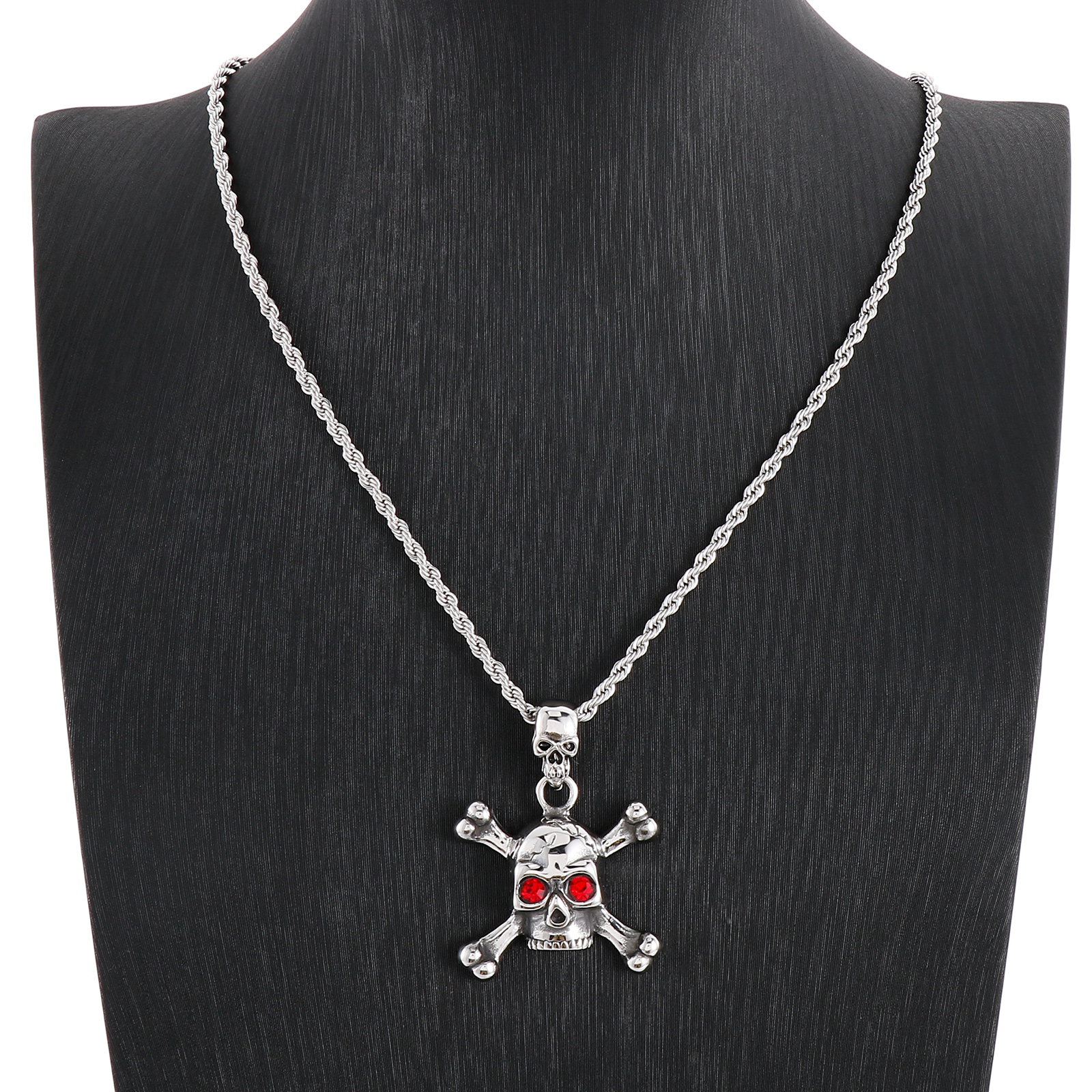 Fongten Stainless Steel Red Ey - Men Accessories Singapore ulasan dan harga