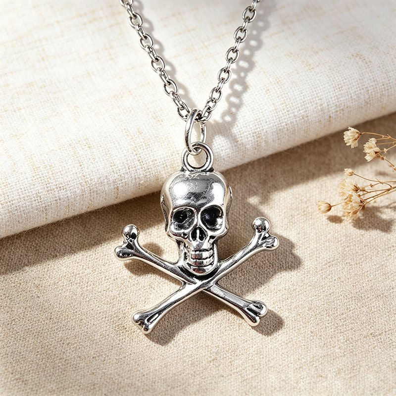 Skull Pendant Necklace for Wom - Men Accessories Aesthetic ulasan dan harga