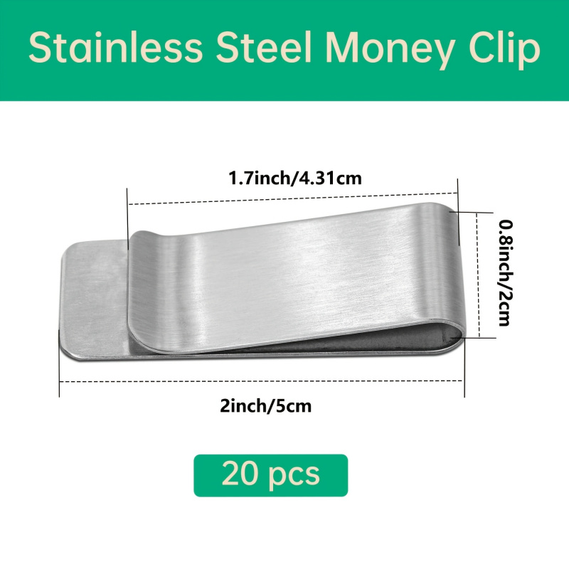 20PCS Stainless Steel Silver S - Card Case Minimalist ulasan dan harga
