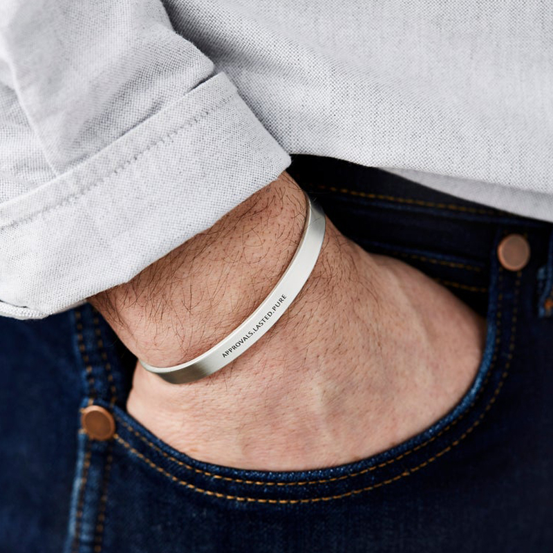 4MM To 8MM Free Engraving Cuff - Men Accessories Wrist ulasan dan harga