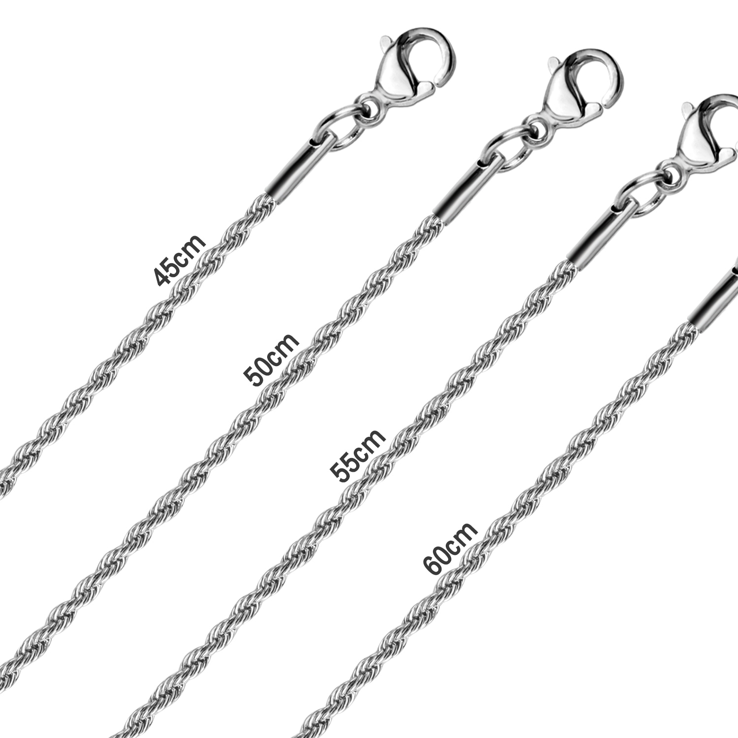 LUXUSTEEL 1pcs Twisted Rope Ch - Men Accessories Singapore ulasan dan harga