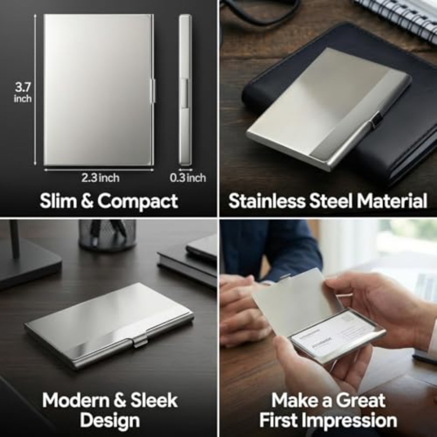 Business Card Holder, for Men  - Card Case Minimalist ulasan dan harga