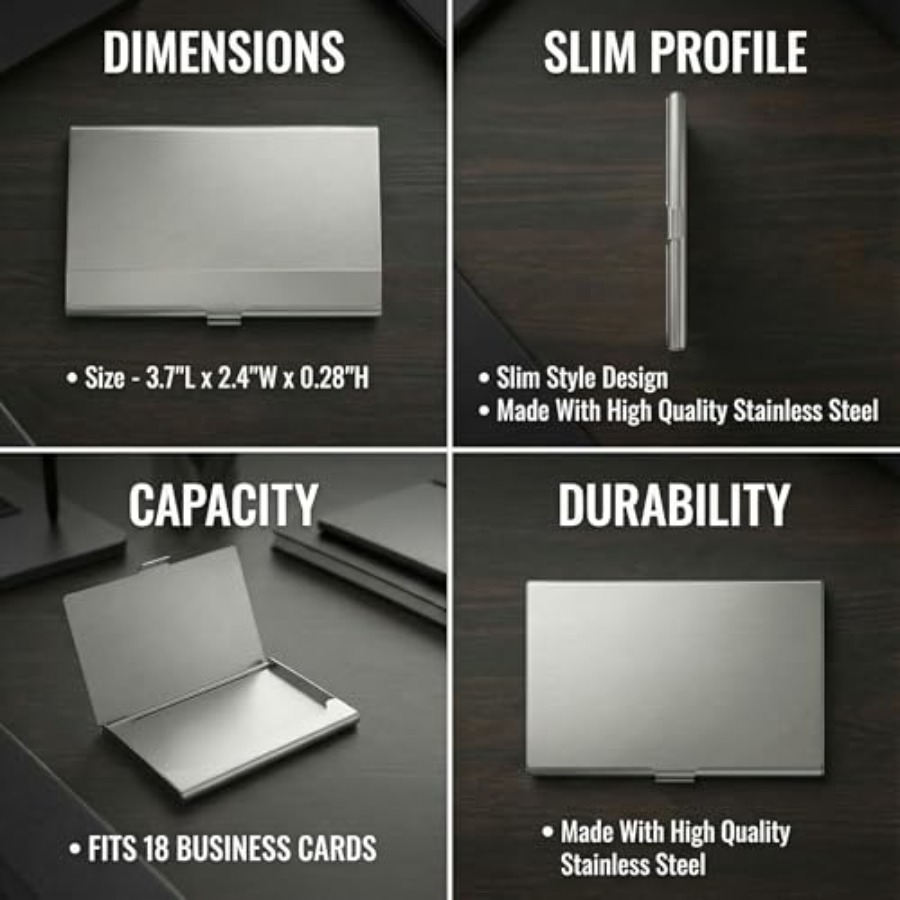 Business Card Holder, for Men  - Card Case Minimalist ulasan dan harga